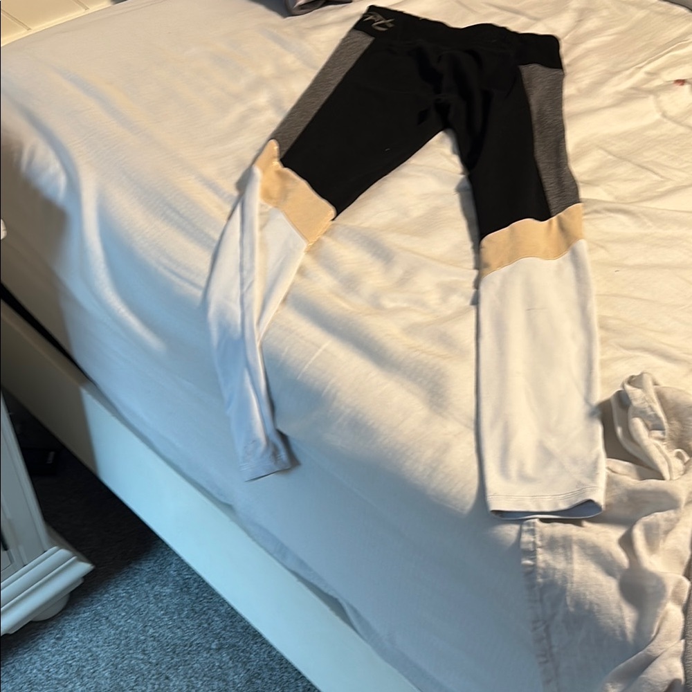 Justice Black, White, and Tan Kids Leggings